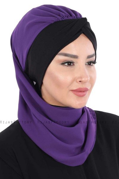 Gill - Hijab Pratico Viola & Nero