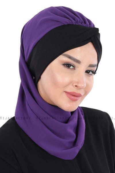 Gill - Hijab Pratico Viola & Nero