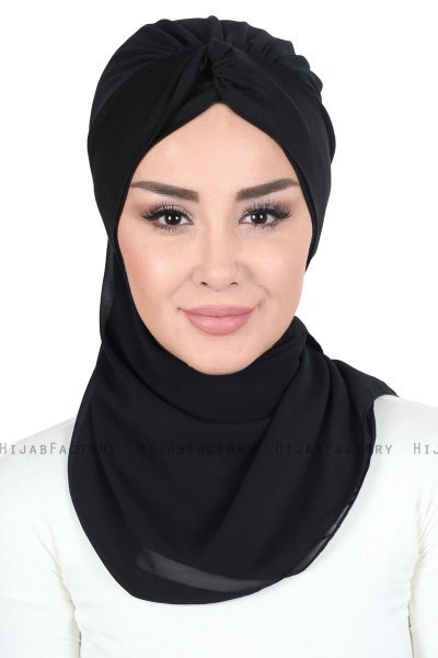 Gill - Hijab Pratico Nero & Nero