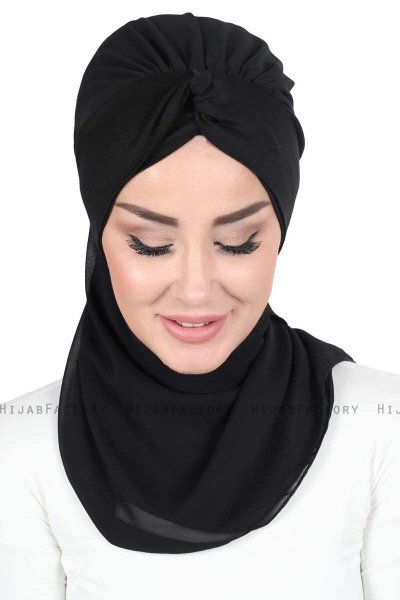 Gill - Hijab Pratico Nero & Nero