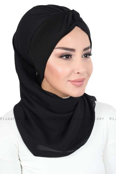 Gill - Hijab Pratico Nero & Nero