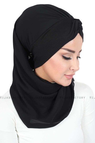 Gill - Hijab Pratico Nero & Nero
