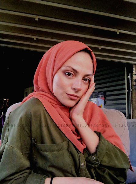 Hanadi - Hijab Di Cotone Terracotta - Mirach