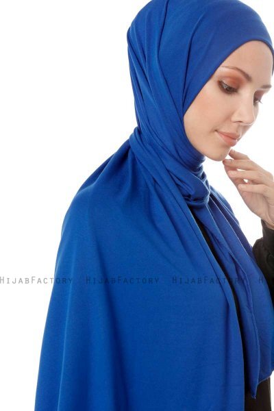 Hande - Hijab Di Cotone Blu - Gülsoy