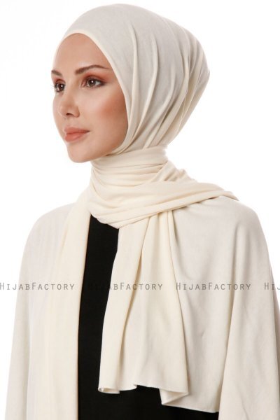 Hande - Hijab Di Cotone Creme - Gülsoy