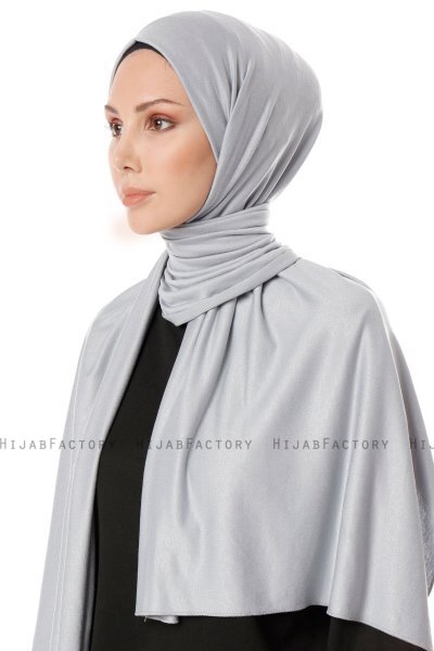 Hande - Hijab Di Cotone Grigio - Gülsoy