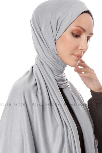 Hande - Hijab Di Cotone Grigio - Gülsoy