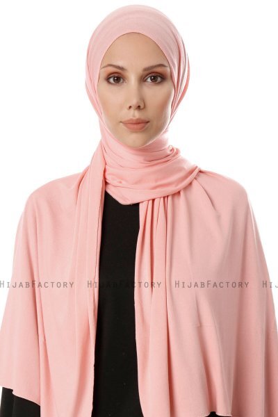 Hande - Hijab Di Cotone Salmone - Gülsoy