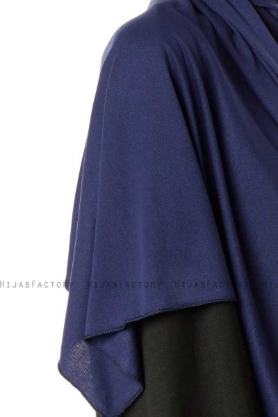 Hande - Hijab Di Cotone Blu Navy - Gülsoy