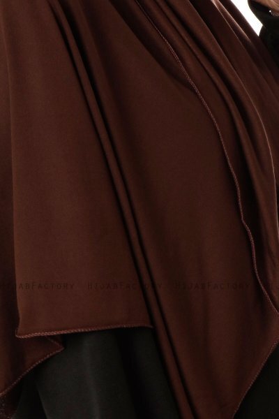 Hande - Hijab Di Cotone Marrone Scuro - Gülsoy