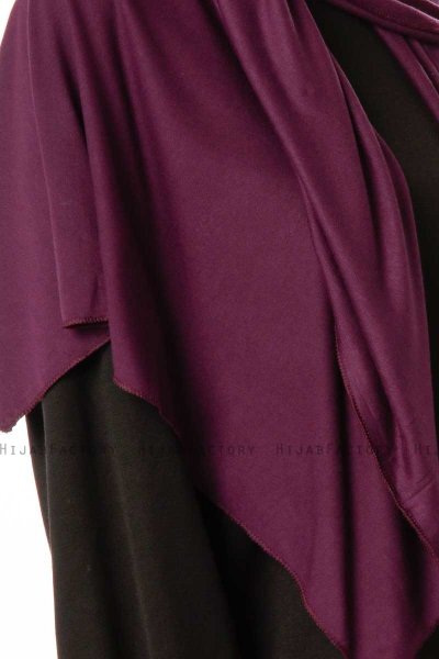 Hande - Hijab Di Cotone Prugna - Gülsoy