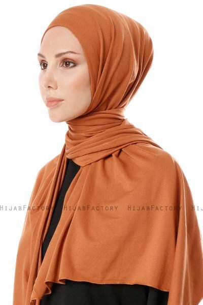 Hande - Hijab Di Cotone Terracotta - Gülsoy