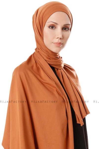 Hande - Hijab Di Cotone Terracotta - Gülsoy