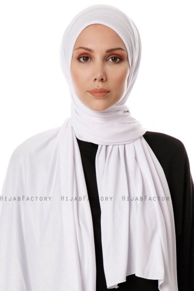 Hande - Hijab Di Cotone Bianca - Gülsoy