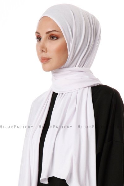 Hande - Hijab Di Cotone Bianca - Gülsoy