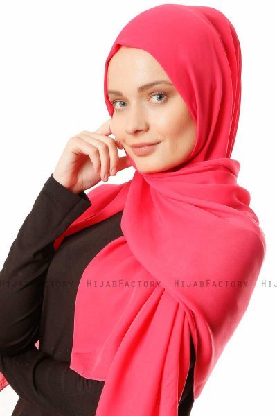 Hazal - Hijab Crepe Fucsia - Ecardin
