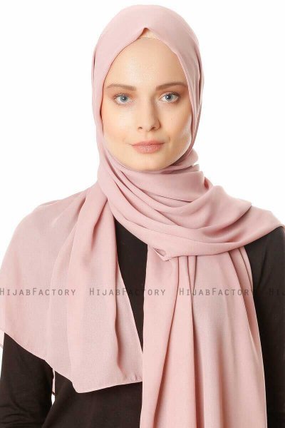 Hazal - Hijab Crepe Rosa Antico - Ecardin