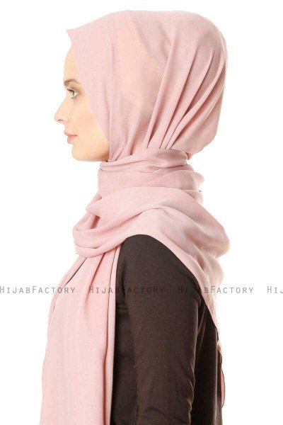 Hazal - Hijab Crepe Rosa Antico - Ecardin