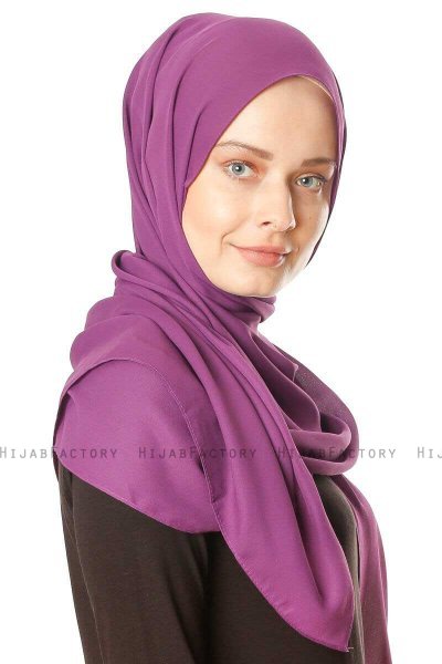 Hazal - Hijab Crepe Viola - Ecardin