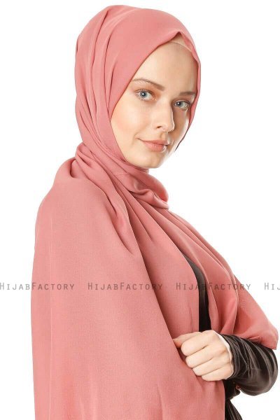 Hazal - Hijab Crepe Rosso Mattone - Ecardin