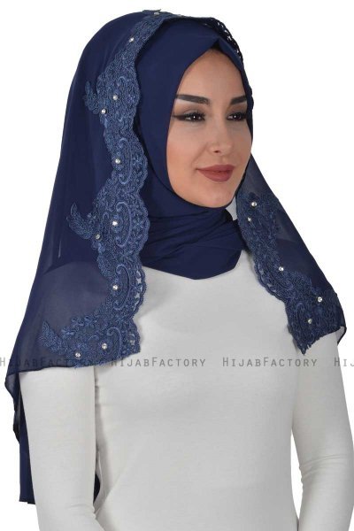 Helena - Hijab Pratico Blu Navy - Ayse Turban