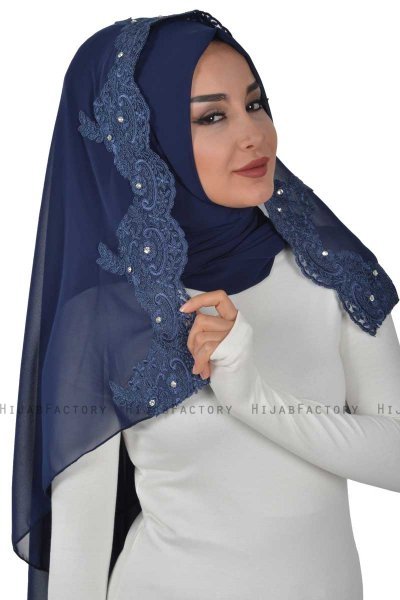 Helena - Hijab Pratico Blu Navy - Ayse Turban