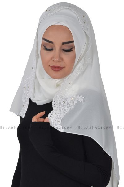 Helena - Hijab Pratico Bianco Sporco - Ayse Turban