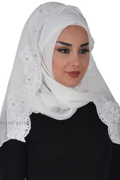 Helena - Hijab Pratico Bianco Sporco - Ayse Turban