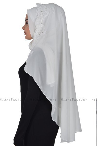 Helena - Hijab Pratico Bianco Sporco - Ayse Turban