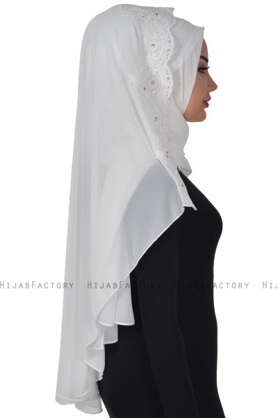 Helena - Hijab Pratico Bianco Sporco - Ayse Turban