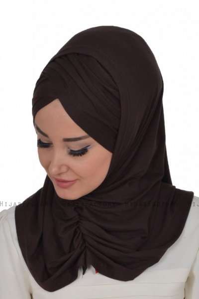 Hilda - Hijab Di Cotone Marrone
