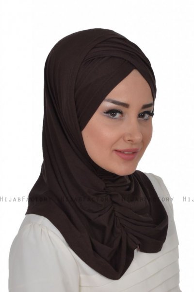 Hilda - Hijab Di Cotone Marrone