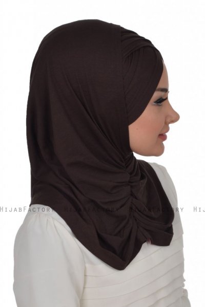 Hilda - Hijab Di Cotone Marrone