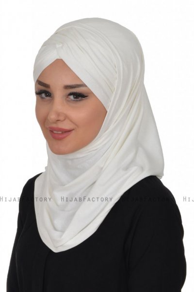 Hilda - Hijab Di Cotone Creme