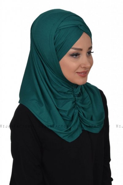 Hilda - Hijab Di Cotone Verde Scuro
