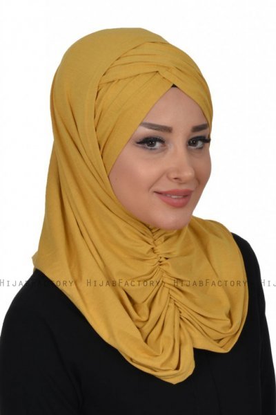 Hilda - Hijab Di Cotone Mostarda