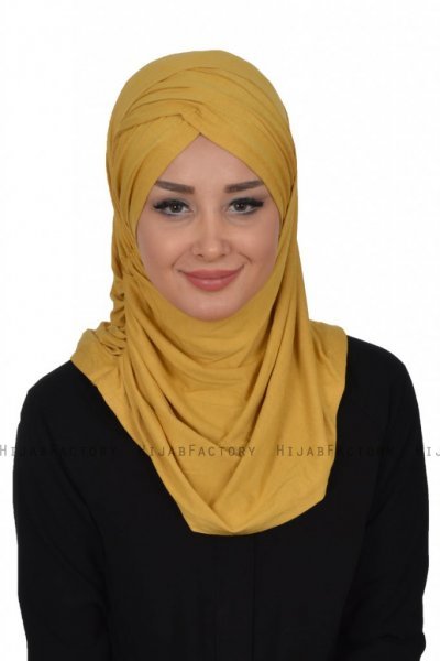 Hilda - Hijab Di Cotone Mostarda