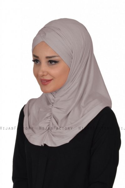Hilda - Hijab Di Cotone Taupe