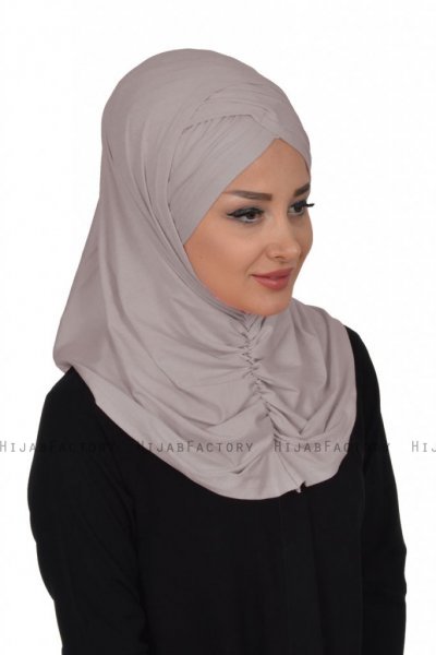 Hilda - Hijab Di Cotone Taupe