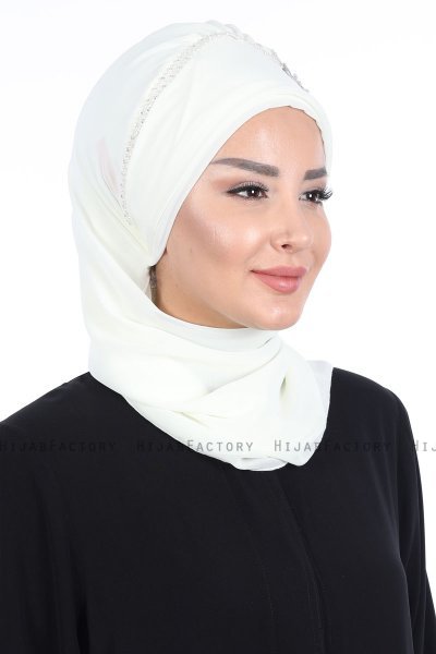 Hillevi - Turbante Chiffon Creme