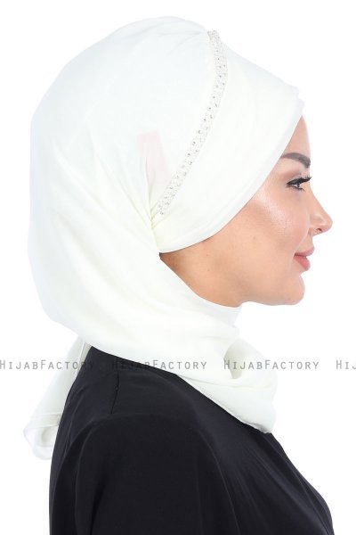 Hillevi - Turbante Chiffon Creme