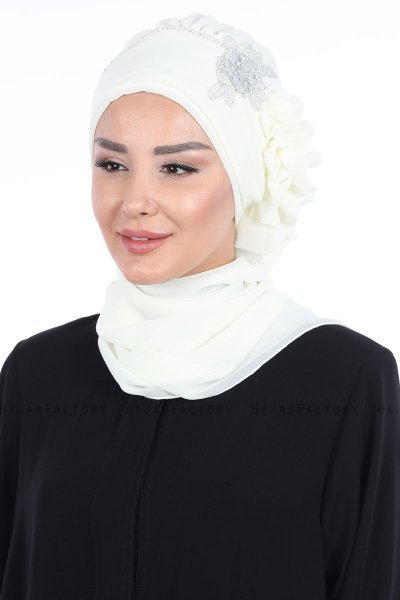 Hillevi - Turbante Chiffon Creme