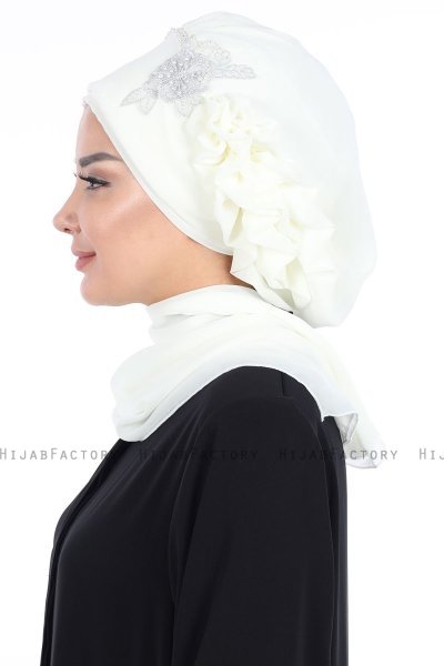 Hillevi - Turbante Chiffon Creme
