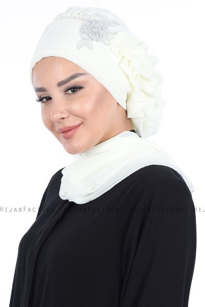 Hillevi - Turbante Chiffon Creme