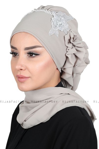 Hillevi - Turbante Chiffon Taupe