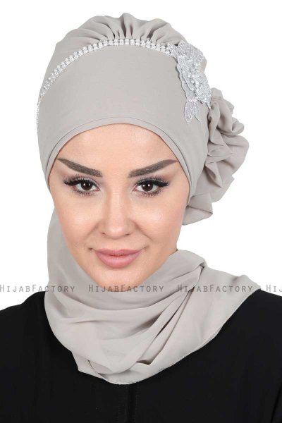Hillevi - Turbante Chiffon Taupe