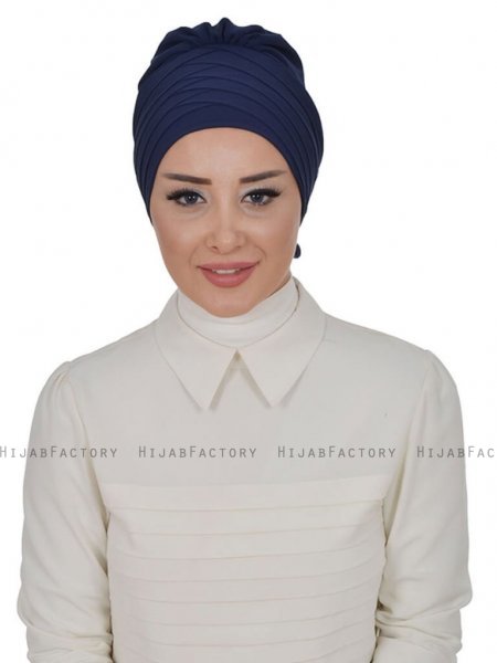Jane Marinblå Chiffon Turban Ayse Turban 325902b