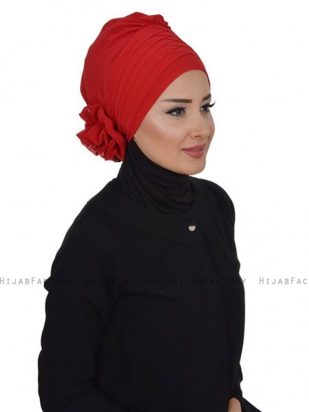 Jane Röd Chiffon Turban Ayse Turban 325909c