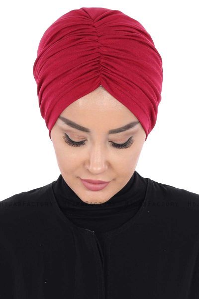 Jill - Turbante Di Cotone Bordò - Ayse Turban