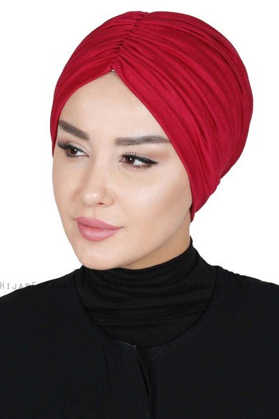 Jill - Turbante Di Cotone Bordò - Ayse Turban